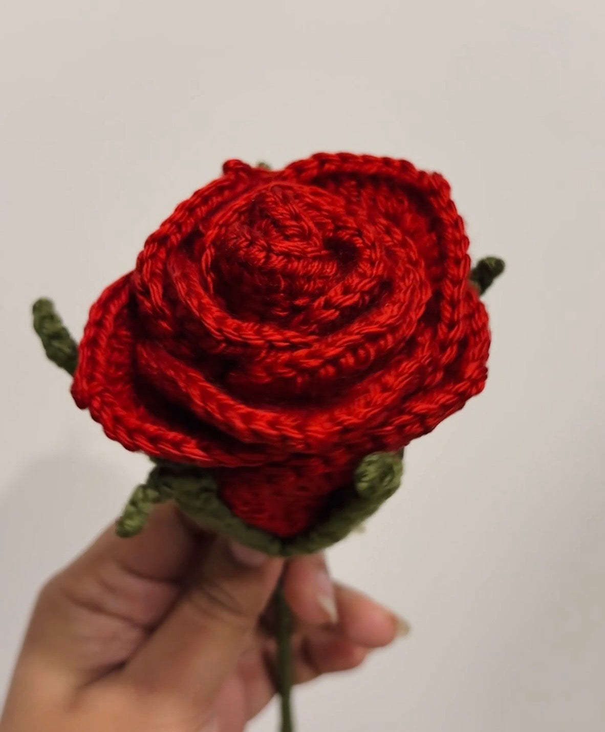 Crochet Red Roses