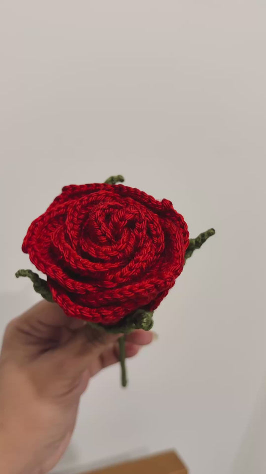 Crochet Red Roses
